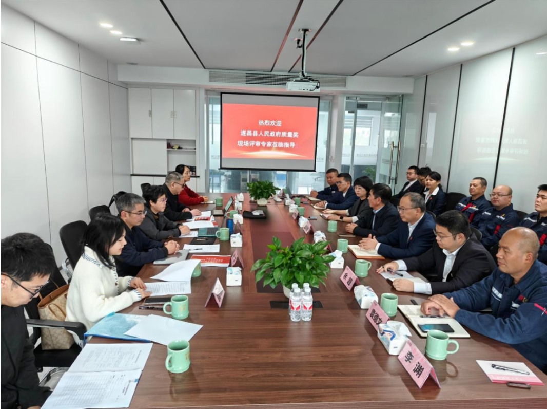 汇金环保公司顺遂开展“遂昌县人民政府质量奖”现场评审事情